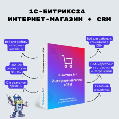 Программа для ЭВМ "1С-Битрикс24". Лицензия Интернет-магазин + CRM (12 мес.) - купить в Лахденкюля